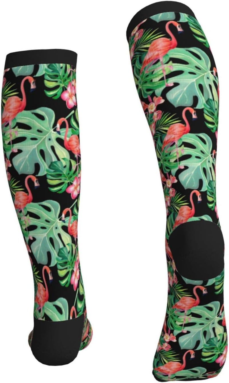 Figtihw Tie Dye Compression Socks Knee High Support Socks For Women Men Running Athletic Hiking - Image 4